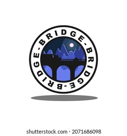 Vector de diseño del logotipo del puente nocturno