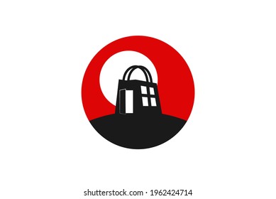 Night Building Scene 2 - Logo Icon Vector 2 Fits for : logo brand, company, corporate, music, record, label, project, art, cover, poster, tshirt, merch, record, illustration