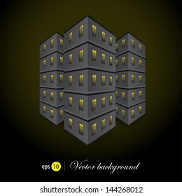 night building vector