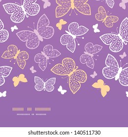 Night butterflies horizontal seamless pattern background template