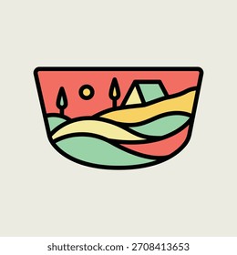 Diseño de camiseta de Arte vectorial de ilustración gráfica de camping nocturno