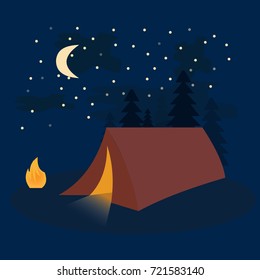 Night Camping Under The Stars