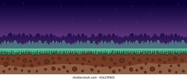 Night Cartoon Game Background