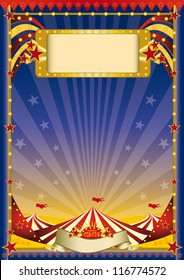 Night Circus Flyer. A Night Circus Poster With A Big Top For Your Advertising