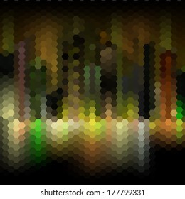 Night city abstract mosaic background