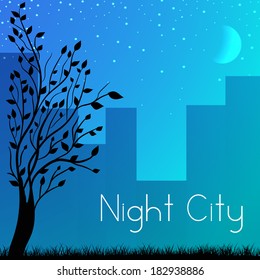 night city background concept. Vector illustration