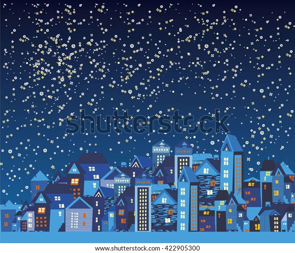 Night City Cartoon Houses Househomeskyscraperscitycitiesstreet ...