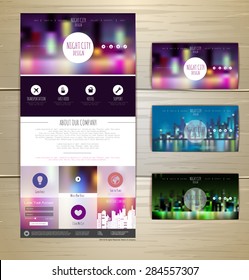 Night City Concept Web Site Design. Corporate Identity.  