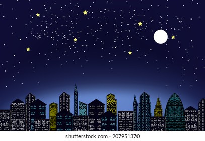 Night city light