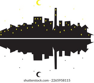 Night city skyline in the night