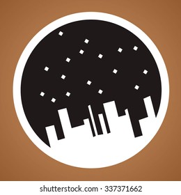 Night City Star vector icon