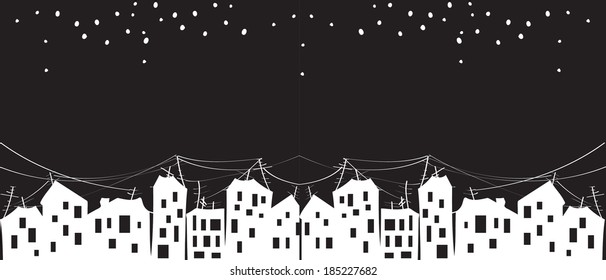 night city under the stars