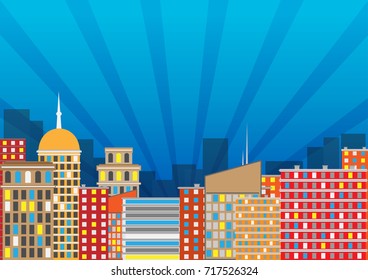 night city. vector illustration