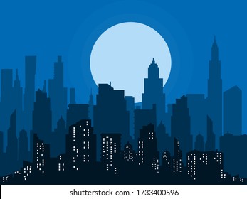 夜景 ビル群 のイラスト素材 画像 ベクター画像 Shutterstock