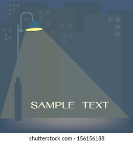 Night Cityscape Cartoon. Vector illustration.