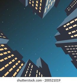Night cityscape  vector