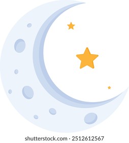Icono de Vector de Clima claro nocturno.