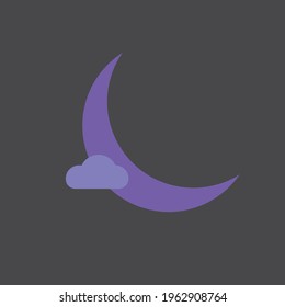 night cloud icon with dark mode