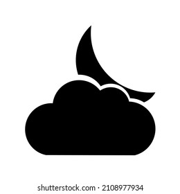 night cloud icon or symbol design