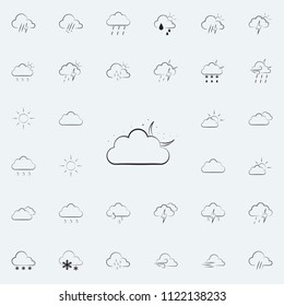 night cloud sign icon. Detailed set of Weather icons. Premium quality graphic design sign. One of the collection icons for websites, web design, mobile app on colored background