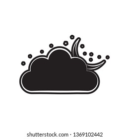 night cloud sign icon. Element of Weather for mobile concept and web apps icon. Outline, thin line icon for website design and development, app development