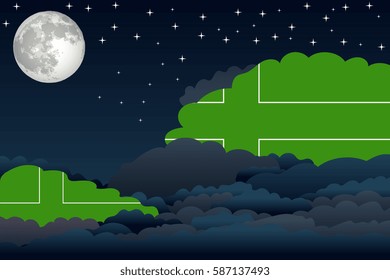 Night Clouds with Ladonia Flags