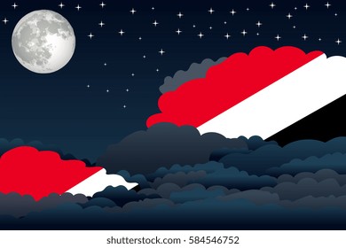 Night Clouds with Sealand, Principality of Flags