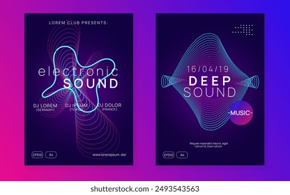 Night Club Background. Festival Cover. Violet Edm Magazine. Electronic Disco Invitation. Sound Set. Discotheque Concert Graphic. Green Dj Poster. Blue Night Club Background