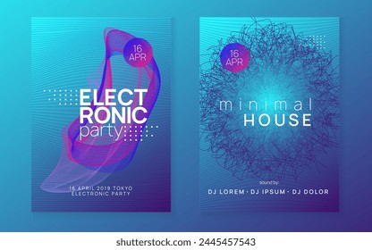 Night Club Banner. Dj Concert Element. Violet Dance Magazine. Electronic Disco Invitation. Trance Invite. Edm Flyer. Pink Fest Background. Green Night Club Banner