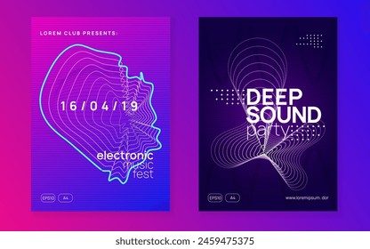 Night Club Banner. Electro Cover. Night Club Design. Violet Edm Flyer. Pink Fest Magazine. Techno Trance Element. Nightclub Radio Invitation. Blue Night Club Banner