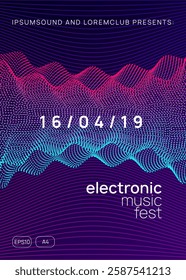 Night Club Banner. Violet Fest Flyer. Night Club Festival Graphic. Electronic Radio Illustration. Techno Background. Pink Edm Poster. Trance Vector. Green Night Club Banner