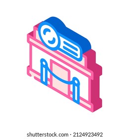 night club building isometric icon vector. night club building sign. isolated symbol illustration