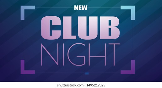 Night club concept banner. Cartoon illustration of night club vector concept banner for web design