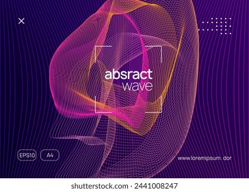 Night Club Design. Discotheque Trance Element. Soundwave Beat Invitation. Pink Sound Set. Edm Event. Electro Invite. Blue Dj Banner. Violet Night Club Design