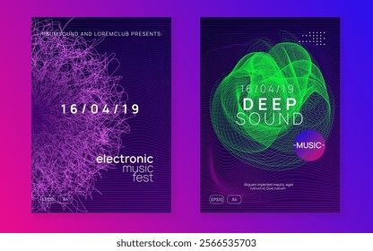 Night Club Flyer. Pink Discotheque Event. Party Festival Template. Nightclub Audio Invitation. Violet Dj Background. Concert Vector. Fest Banner. Blue Night Club Flyer