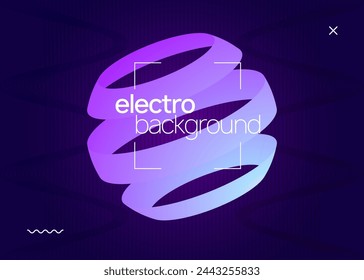 Night Club Flyer. Pink Party Banner. Music Trance Template. Soundwave Radio Invitation. Violet Discotheque Event. Concert Vector. Dance Design. Green Night Club Flyer