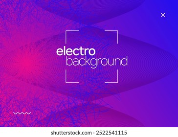 Night Club Flyer. Violet Sound Event. Pink Music Poster. Dance Set. Discotheque Electro Template. Electronic Radio Invitation. Festival Cover. Green Night Club Flyer