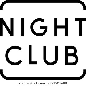 night club icon. Thin linear style design isolated on white background