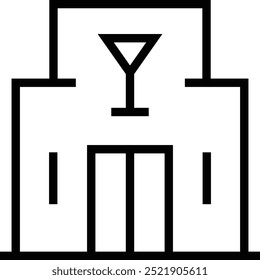 night club icon. Thin linear style design isolated on white background