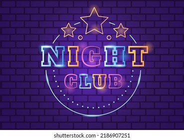 Night Club Interior Cartoon Illustration for Nightlife like a Young People Drink Alcohol and Youth Dance Accompanied by Dj Music in Spotlight