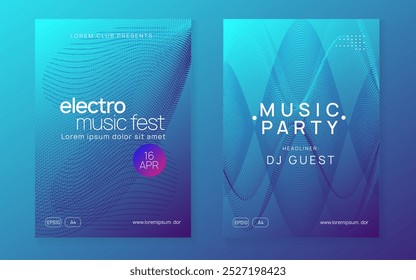 Night Club Magazine. Pink Party Design. Nightclub Audio Invitation. Festival Invite. Green Dance Set. Discotheque Banner. Sound Concert Element. Blue Night Club Magazine