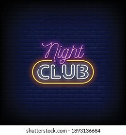 Night Club Neon Signs Style Text Stock Vector (Royalty Free) 1893136684 ...