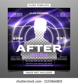 Night club party flyer template