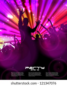 Night club. Party. Vector illustration