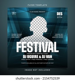 Night club retro flyer template