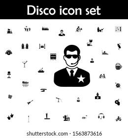 Night Club Security Icon. Disco Icons Universal Set For Web And Mobile