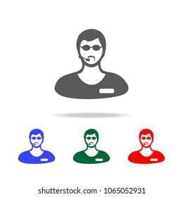 Night club security icon. Elements of disco and night life multi colored icons. Premium quality graphic design icon. Simple icon for websites, web design, mobile app, info graphics on white background