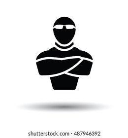 Night Club Security Icon. White Background With Shadow Design. Vector Illustration.