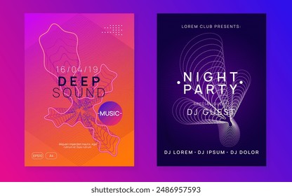 Night Club Set. Soundwave Disco Invitation. Green Night Club Magazine. Dance Design. Trance Cover. Pink Techno Banner. Party Electro Template. Blue Night Club Set