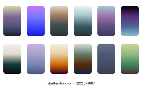 Night colorful Gradients set collection vector